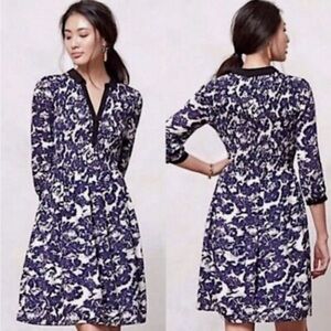 Anthropologie Edme & Esyllte Sketchbook Floral Dress